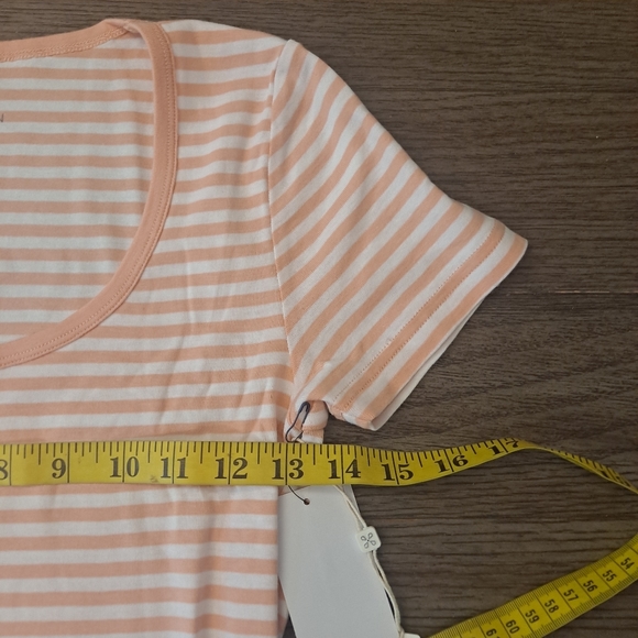 NWT Caslon Pink Striped T-shirt Size Medium - Picture 7 of 9